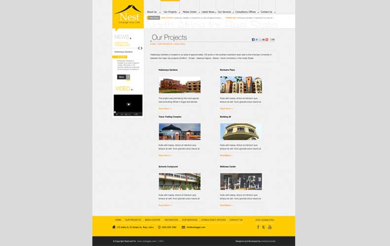 Nest Egypt For Real Estate Website Design and Development