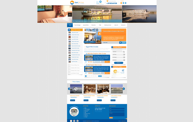 Egypt Nile Cruise Website Design and Development