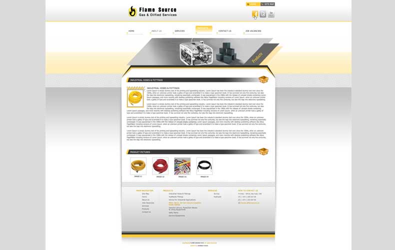 Flame Source Website design and development