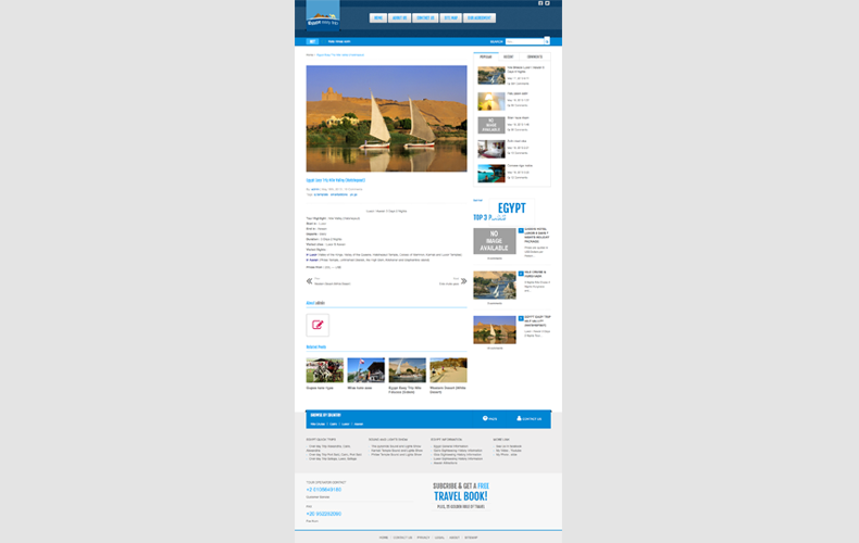Egypt Easy Trip Website Design and Development