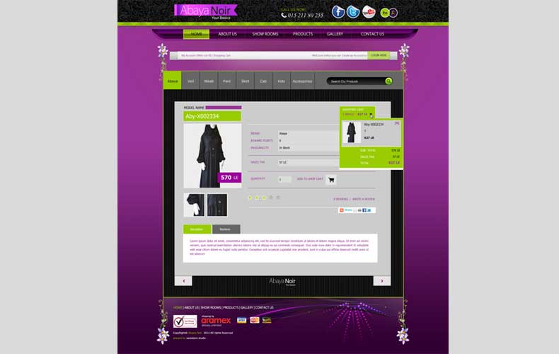 Abaya Noir eCommerce Website Design and Development